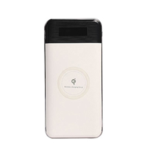 Wireless charging power bank 10000mAh, LED capacity indicator, dual USB quick charging