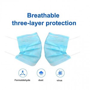 Disposable Face Masks 3-Ply,Non-Woven, Breathable and Comfortable