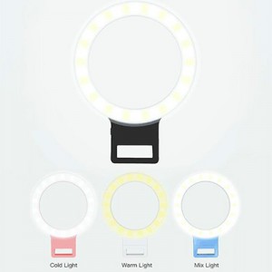 LED Selfie Ring Light Wholesale Beauty Popular Portable Mini LED Selfie Ring Light For Live Broadcast Cell Phone Holder