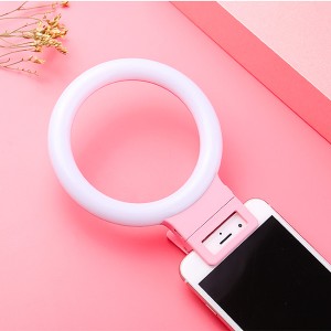 LED Selfie Ring Light Wholesale Beauty Popular Portable Mini LED Selfie Ring Light For Live Broadcast Cell Phone Holder