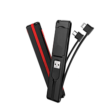 Double Side With Holder 3 in 1 Charging Cable